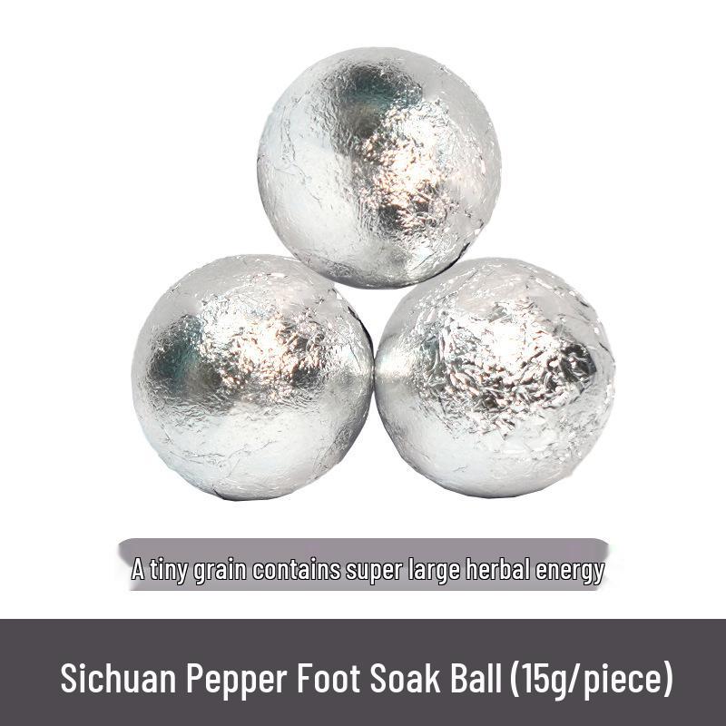 Sweat-Inducing Herbal Foot Soak Balls with Mugwort, Safflower, and Ginger Essential Oils - Instant Dissolving Bath Salt Balls