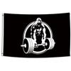 Steag 3x5Ft GIMNastică Banner Negru Gorilă Ridicare Greutăți Cameră Colegiu Perete Garaj Deco