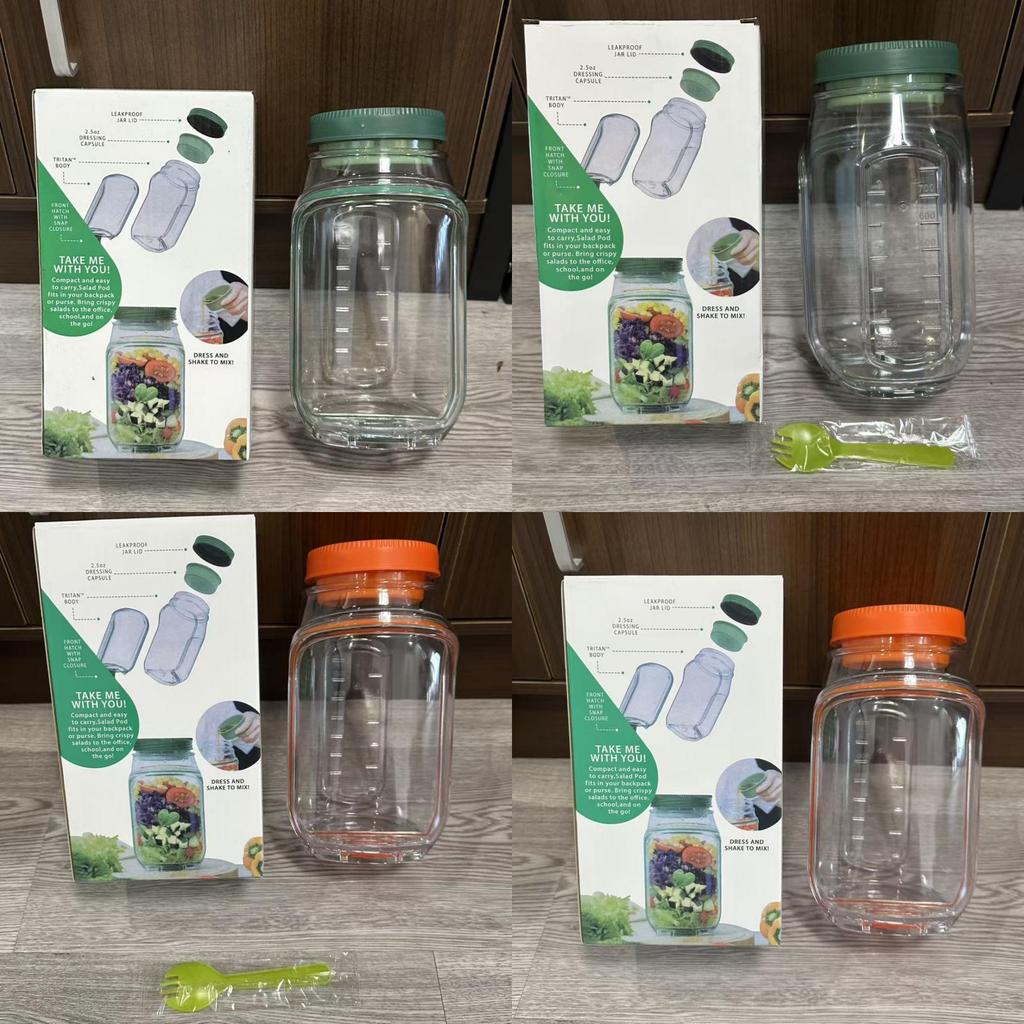 Contenedor de ensalada de plástico tipo cápsula con sello a prueba de fugas para uso en la cocina del hogar