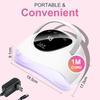 LED Nail Lamp 150W with Timer & Auto Sensor for Gel Nails, 24Pcs Lamp Beads