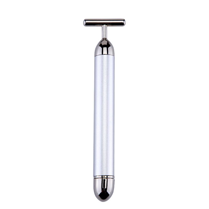 Bară de lifting facial din aur de 24k, masaj pentru slăbire prin vibrații Stick facial Frumusețe facială Îngrijirea pielii Instrument vibrator în formă de T