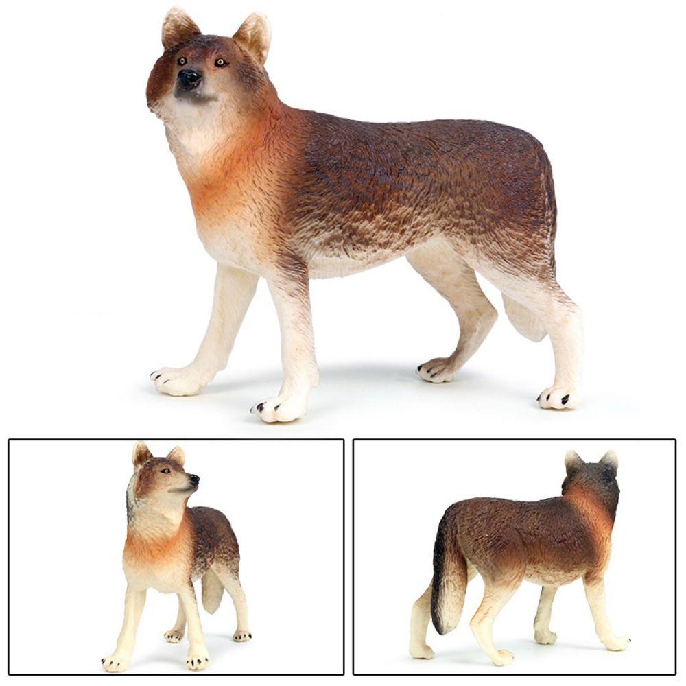 Handmad Simulated Solid Animal Model Shadow Wolf Warcraft Mythical Series Toys  Kids Birthday Gift