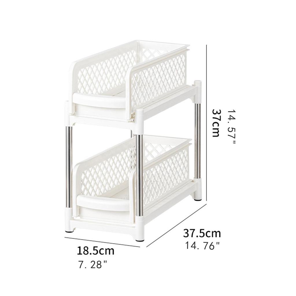under Sink Organiser Sliding Kitchen Cabinet Organizer Sturdy Stainless Steel Bathroom 2 Tier Pull Out Cabinet Organizer