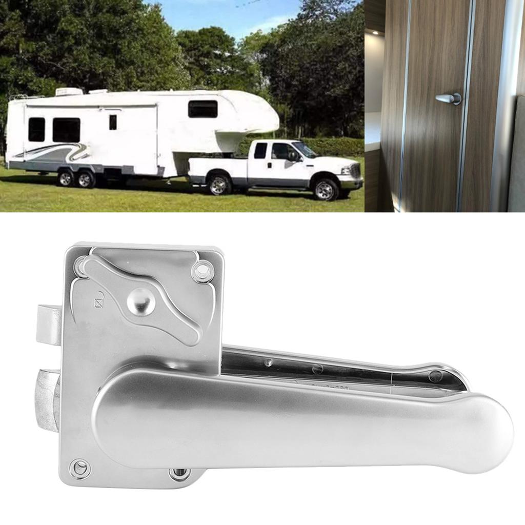 Toilet Door Lever Lock Set Bathroom Handle Knob Polished Chrome for Camper RV Yacht