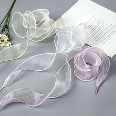 Modne sznurowadła z szyfonowej włóczki 4 cm szersze płaskie jedwabne sznurowadła sznurówki do sneakersów akcesoria do butów 100/120/140/160 cm