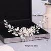 1pc Luxury Crystal Rhinestone Pearl Hair Comb Headpiece Sweet Romantic Bride Party Wedding Jewelry Hair Clip Hair Accessories