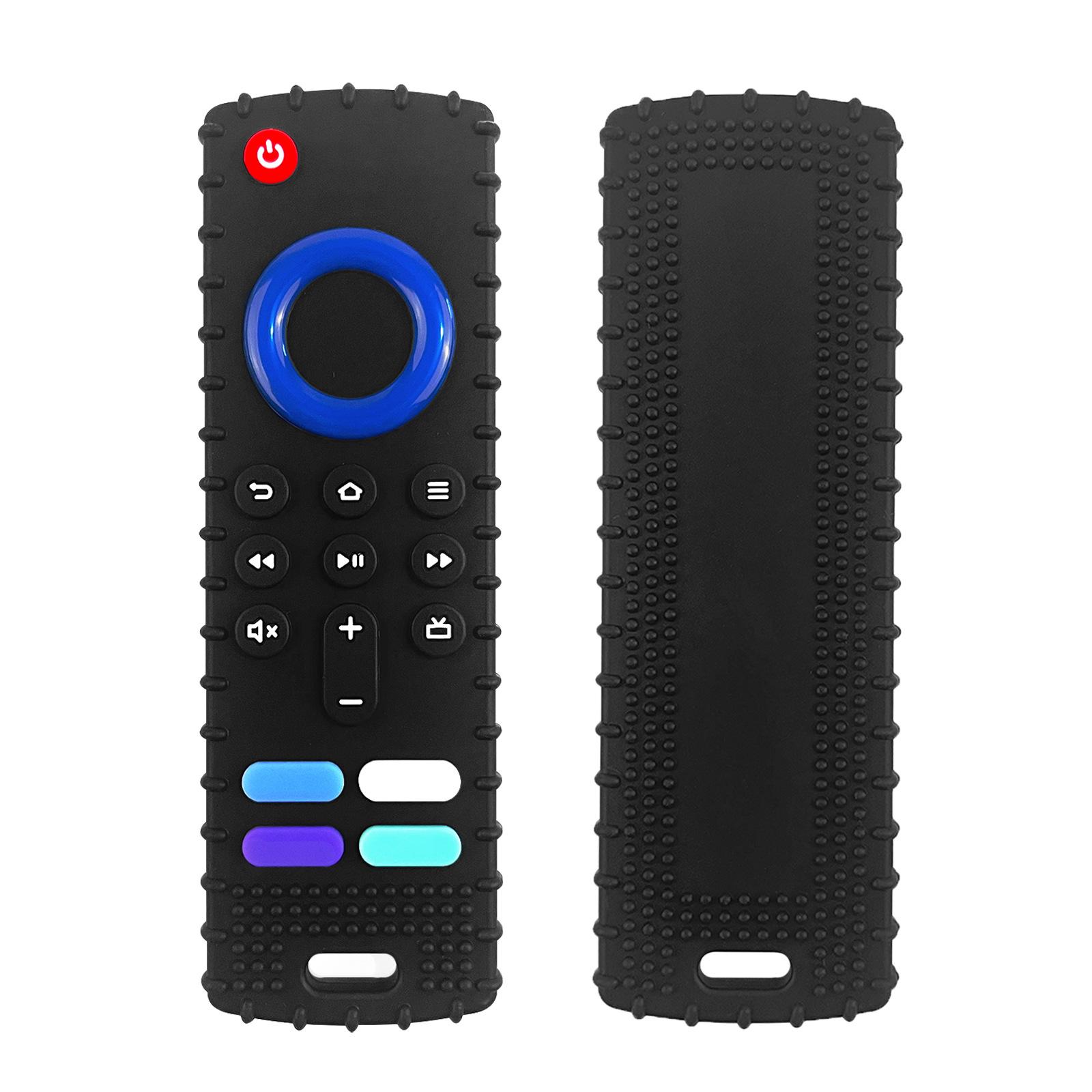 

Игрушки для жевания для собак в форме пульта дистанционного управления для прорезывания зубов у щенков, снятия тревоги, силиконовые, для интерактивной игры, не содержат бисфенол А чёрный