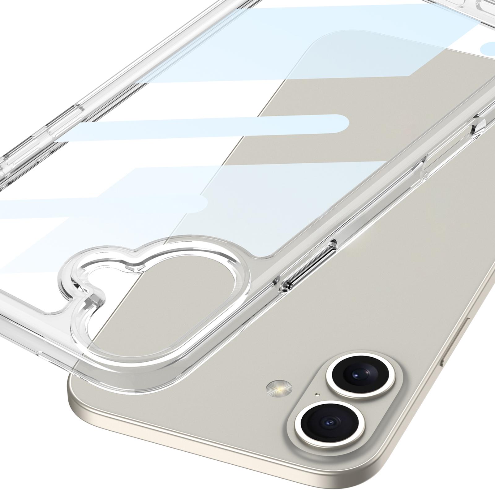 

For iPhone 16 Plus Crystal Clear Shockproof TPU Phone Cover Style A