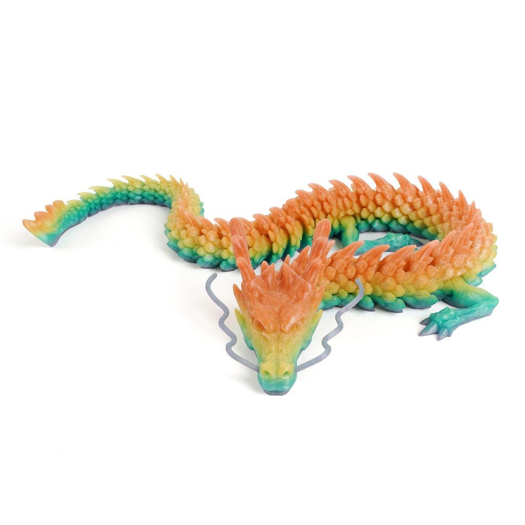 "Handcrafted 3D Printed Crystal Dragon Ornaments - Chinese Dragon & Dragon Egg Toys"