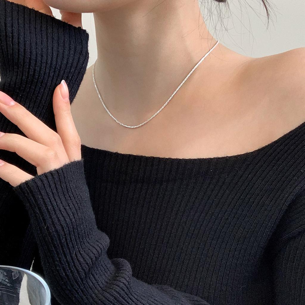 47Bag 925 Silver Snowflake Silver Chain Necklace Beta