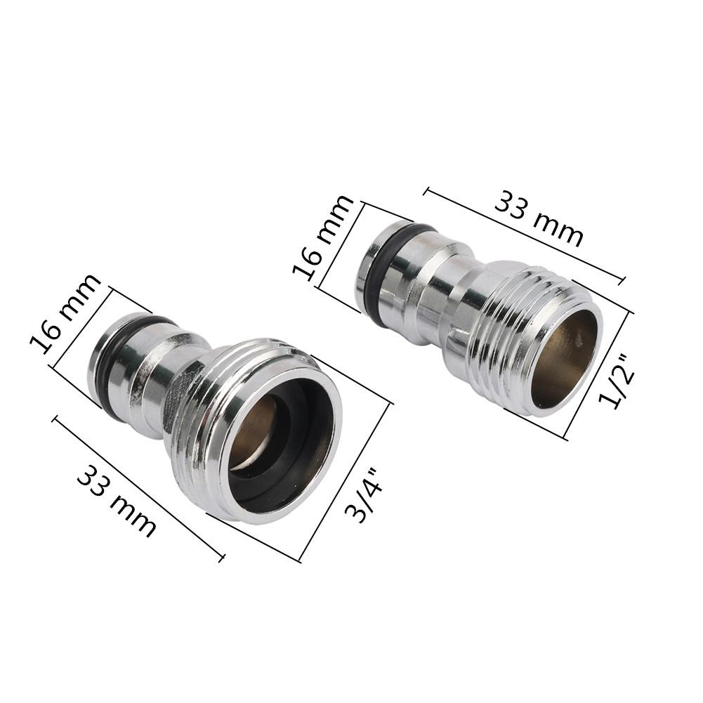 Adaptador Universal Conector para Torneira de Cozinha, Adaptador para Mangueira de Misturador, Conexões para Marcenaria, Rosca Fêmea/Macho de 1/2" 3/4"