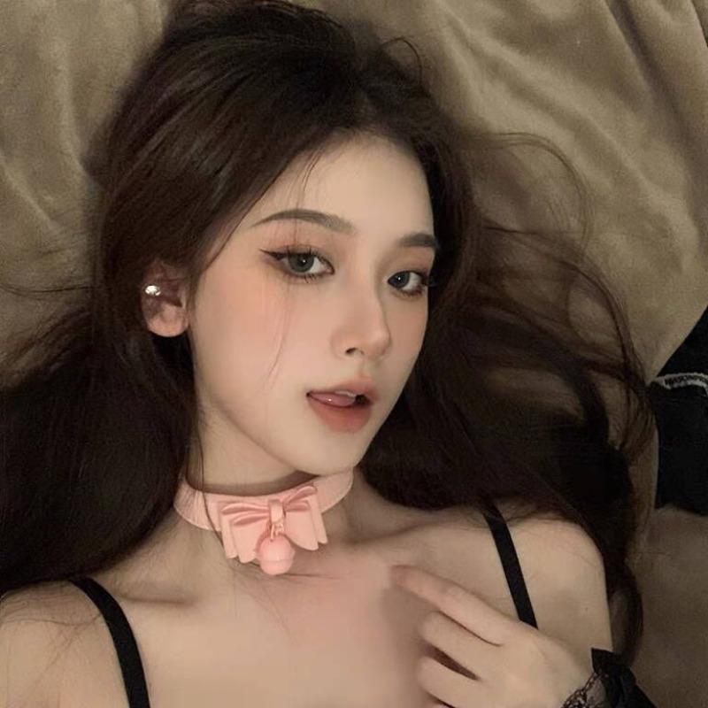 Bows Bell Necklace, Cute and Sexy Neckband, Collar Accessory Chain, Neck Ring