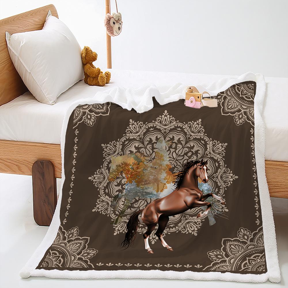 Blanket Animal Horse Blanket Lamb Fleece Crystal Fleece Blanket Blanket Universal