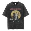Radiohead Rock Band Klassischer Print T-Shirt Herren Damen Streetwear Harajuku Mode Hip Hop Locker Lässig Oversize Vintage Gewaschene Baumwolle Oberteil Sommer Neues T-Shirt