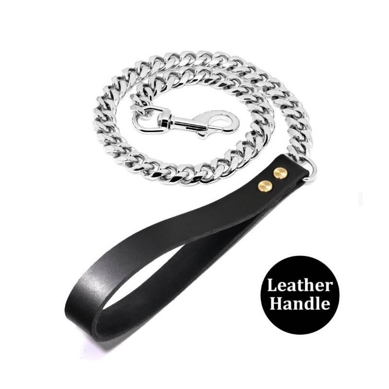 Pet Collar Training Metal Dog Chain Collar Leash  Traction Rope Stainless Belt