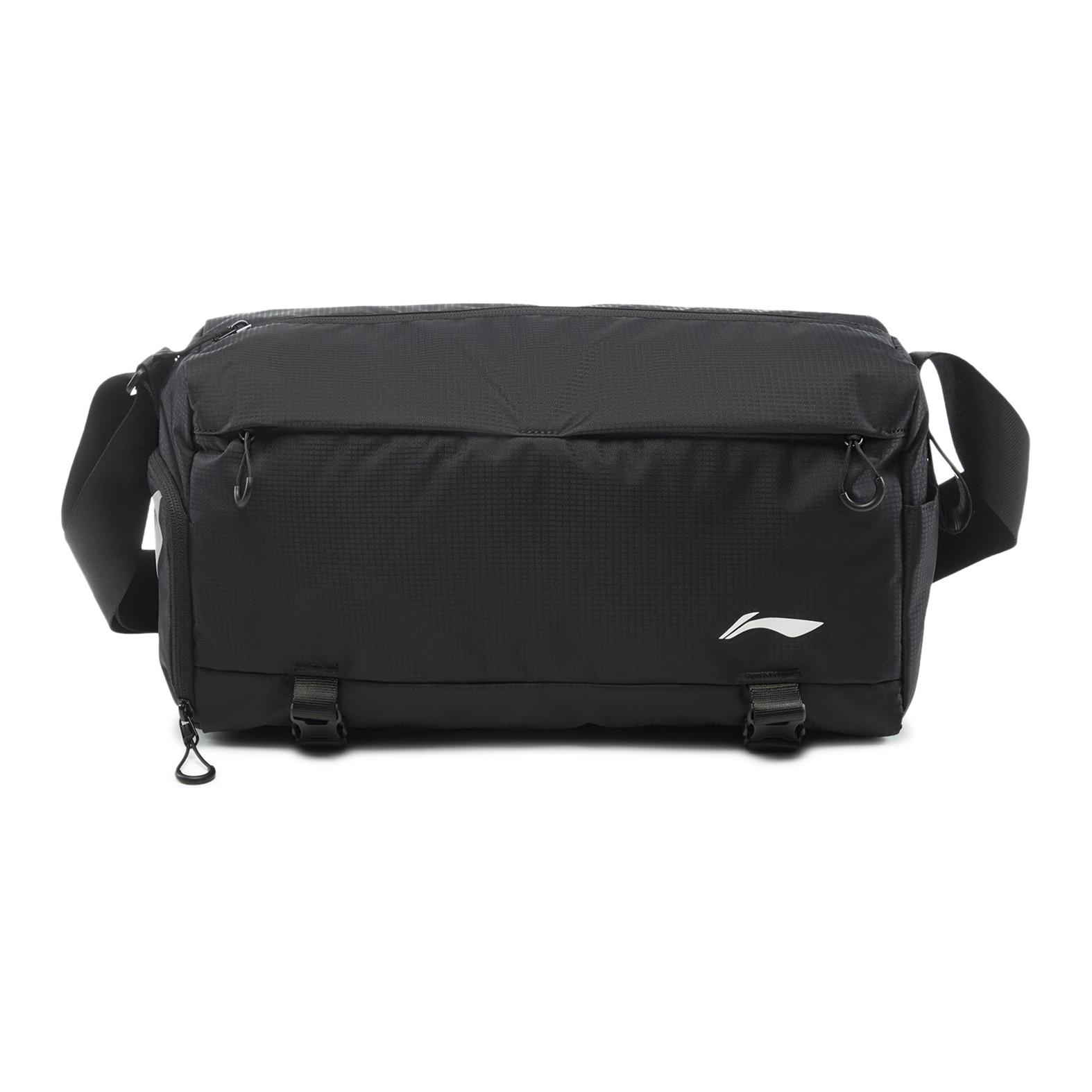 

Новая полиамидная наплечная сумка серии LiNing Fitness, сумка через плечо, унисекс, черная ABLU095-1 39.6*17.0*20.6CM