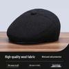 Men's Wool Beret Winter Hat with Velvet Ear Protection – Windproof and Warm for Middle-Aged and Elderly
