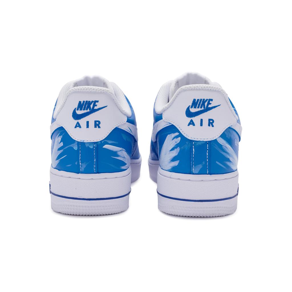 Nike Air Force 1 811 Manufacturing, Ryukou Storm, Special Shoe Box Low top Skateboard Shoes Women's White Blue DD8959-100(Team80-S-BOX)