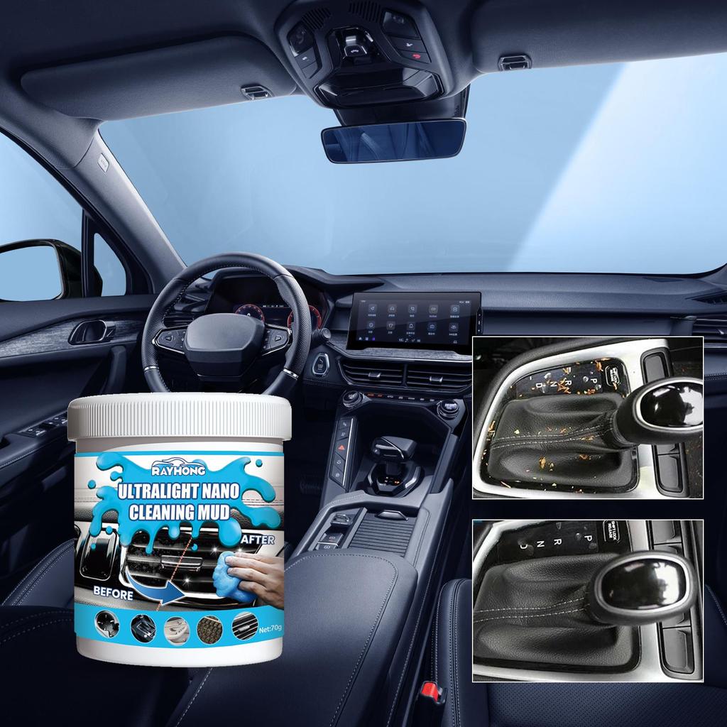 RAYHONG Car Cleaning Soft Gel Car Interior Air Vent Cleaning Keyboard Remote Control Crevice Dust Sticky Removal Gel
