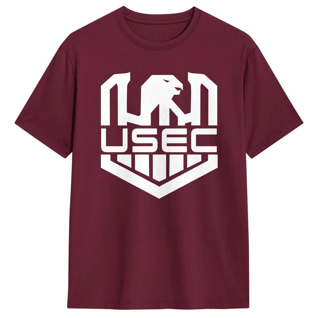 Escape From Tarkov USEC litle wnite logo Cotton T Shirt For Men Summer Trendy Cool Tee Shirt Oversized Custom DIY Clothes