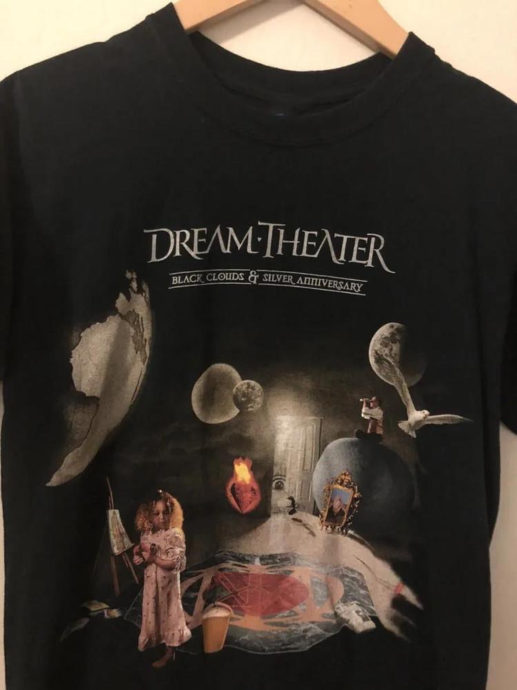 Dream Theater Музыка для влюбленных Черная футболка Хлопок Полный размер A141 Унисекс Футболка XXXL