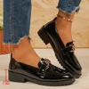 New Plus-size Women's Metal One-foot Flat Shallow Shoes