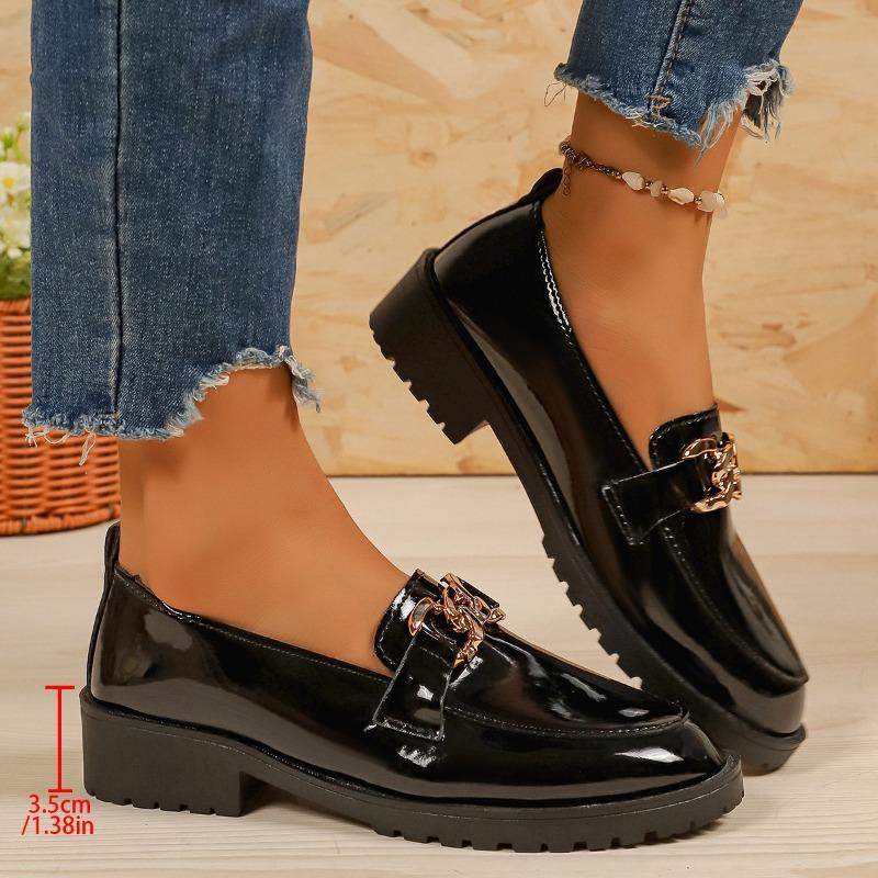 New Plus-size Women's Metal One-foot Flat Shallow Shoes