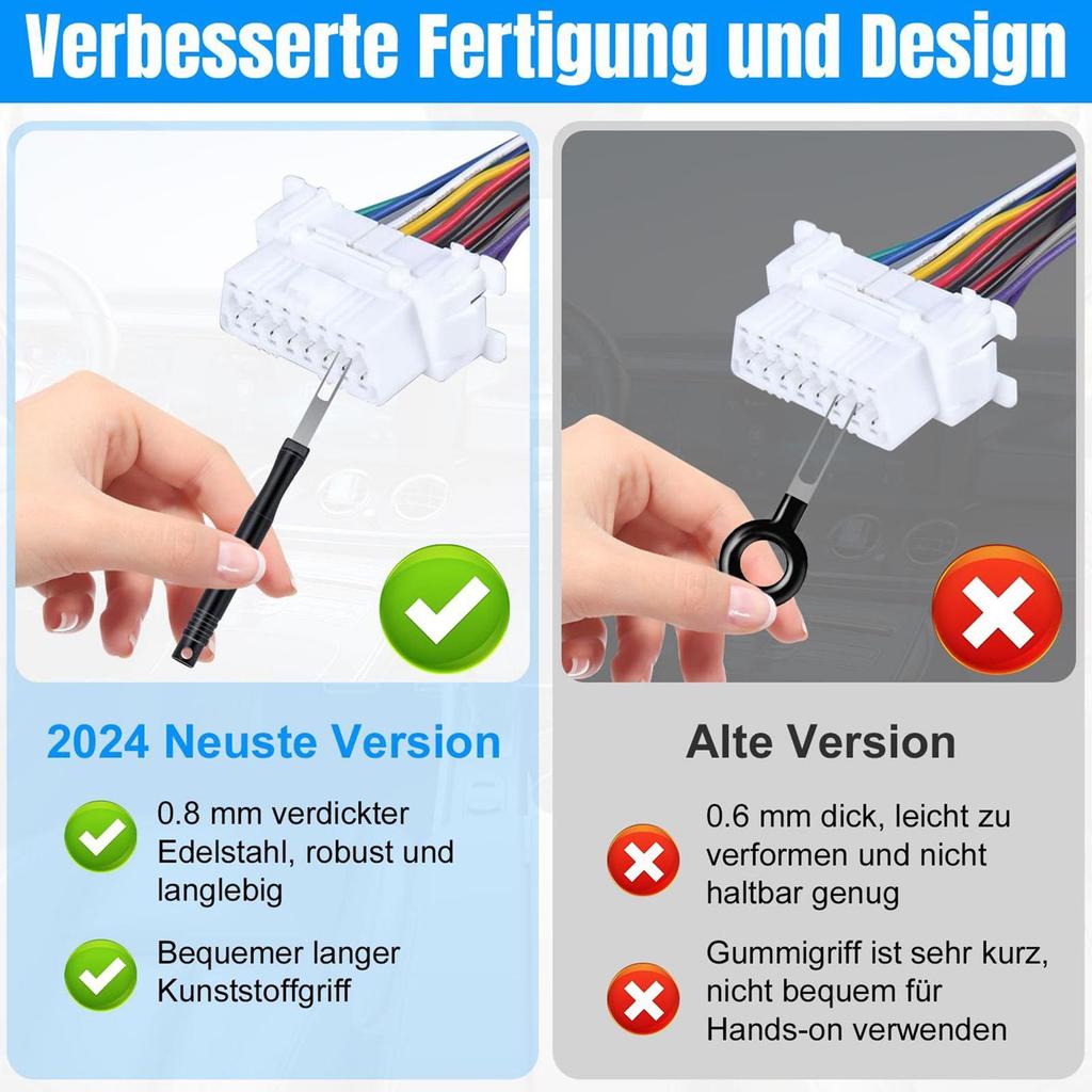 Pin Extractor Tool 30 Pieces Black Heavy Duty Remover Automotive Depinning Tool Kit For Automotive Vehicles Engine Motorcycle