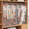 Sun Flower Transparen Dust Cover With Zipper Wardrobe Dust Cover Cloth Coat Suit Storage Bag Student Dormitory Storage Supplies