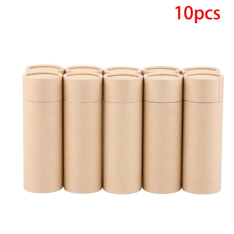 1/3/5/10 Piezas Tubos de Cartón Kraft Contenedores Redondos de Papel Kraft Para Lápices Lata de Té Café Cosméticos Manualidades Regalo