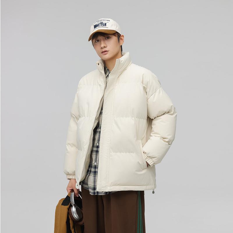 Winter New Couple Cotton Coats for Men and Women, Loose and Warm Stand-up Collar Bread Coats, Cotton Coats for Men