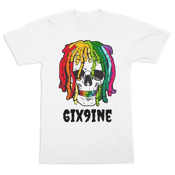 6ix9ine Skull T-shirt, Tekashi69 Shirt FULL Sizes BO189 Unisex T-Shirt XL