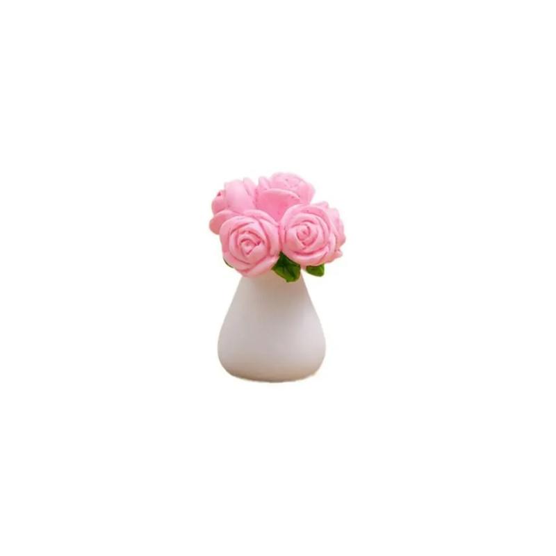 Miniature Landscape Simulation Potted - Colorful Resin Flower Model, Artificial Plant Desktop Decoration