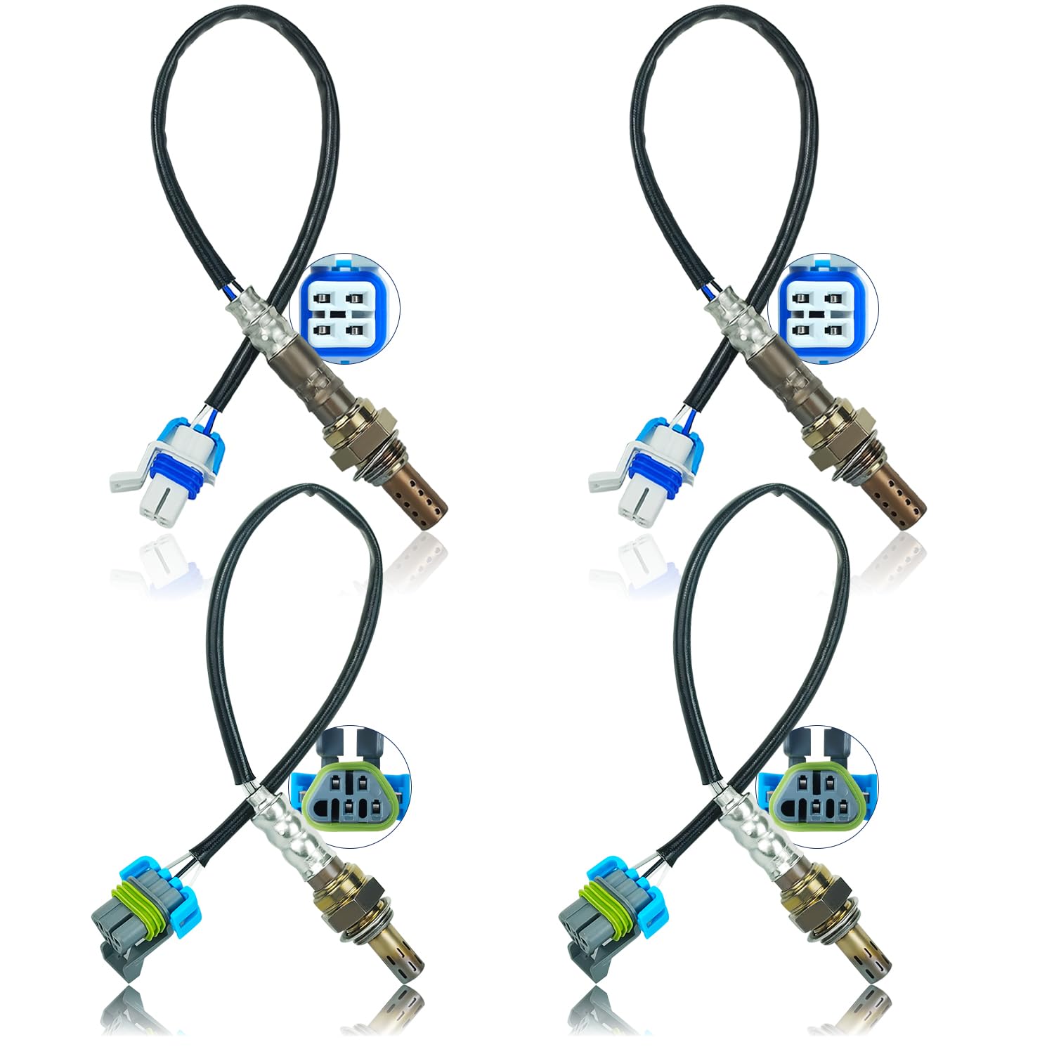 

4Pcs Upstream Downstream O2 Oxygen Sensor 234-4669 234-4407 Compatible with 2003-2006 Cadillac Escalade GMC Yukon Hummer H2 Chevrolet Silverado