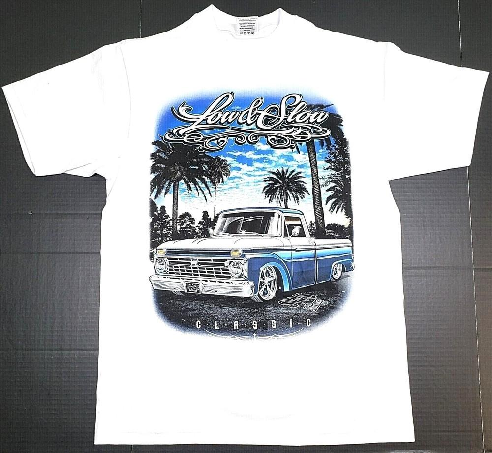 LOWRIDER Low & Slow T-shirt Classic Truck Urban Streetwear Men s Tee White New Unisex T-Shirt L