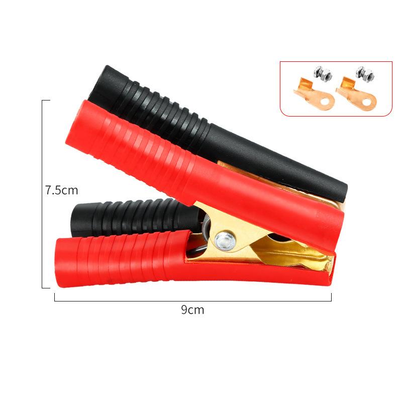 1 Pair Plastic Handle Test Alligator Clip For Electric Project 100-300A Electrical Crocodile Alligator Battery Insulated Clip