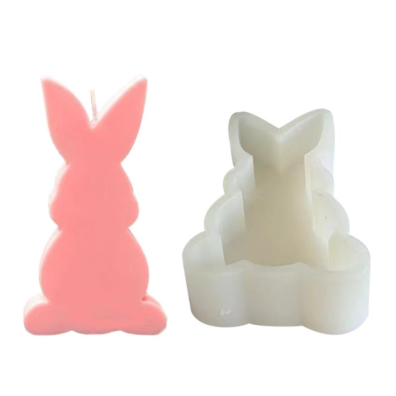 Rabbit Candle Mold Non Stick Easy Demold for DIY Candle Soap Plaster