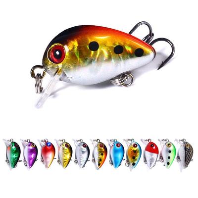 1pc/11pcs HENGJIA 1.6G/3CM Mini Crankbait Swimbait for Lake River