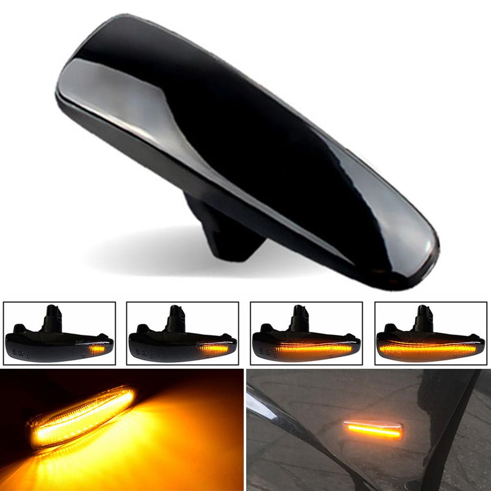 2Pcs Car LED Side Marker Light Fender Dynamic Turn Signal Lamp For Mitsubishi Lancer Evolution Evo X Outlander Sport RVR ASX Mirage 2014+