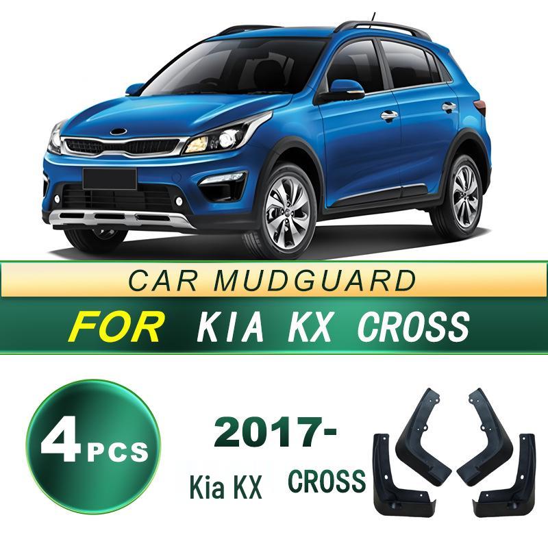 

Мягкие резиновые брызговики для Kia KX CROSS (2017+), Установка без сверления, Кожаные аксессуары Защита шин