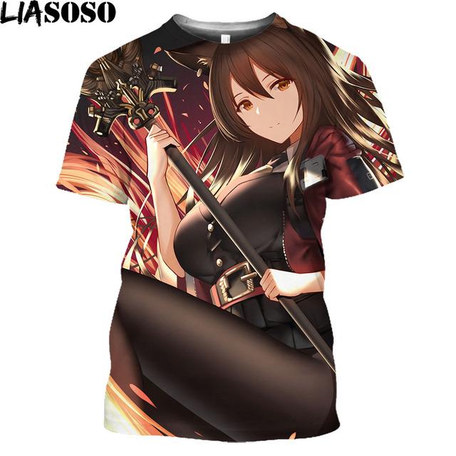 Anime Arknights 3D Printed T-Shirts Men Women Game Cosplay Sexy Gril Graphic Tee Casual O-Neck Summer Ovesized T-Shirt