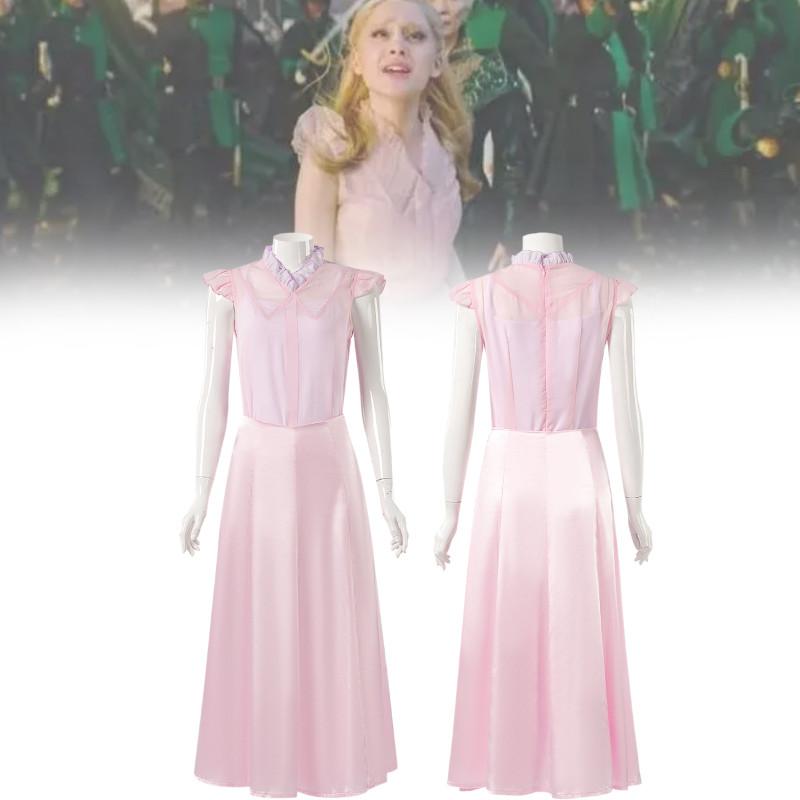 Enchanting Glinda Inspired Costume Dress For Halloween Retro Style Unisex Wearable Attire