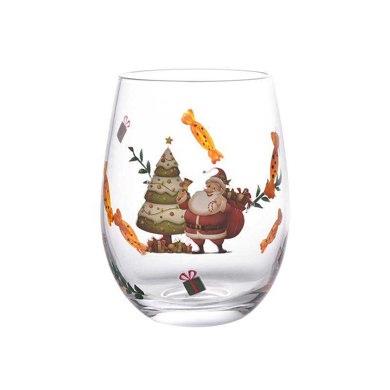 Kristall Rödvinspokal Färgade Glas Vin Glas Målat Glas Whiskeyglas Julklapp