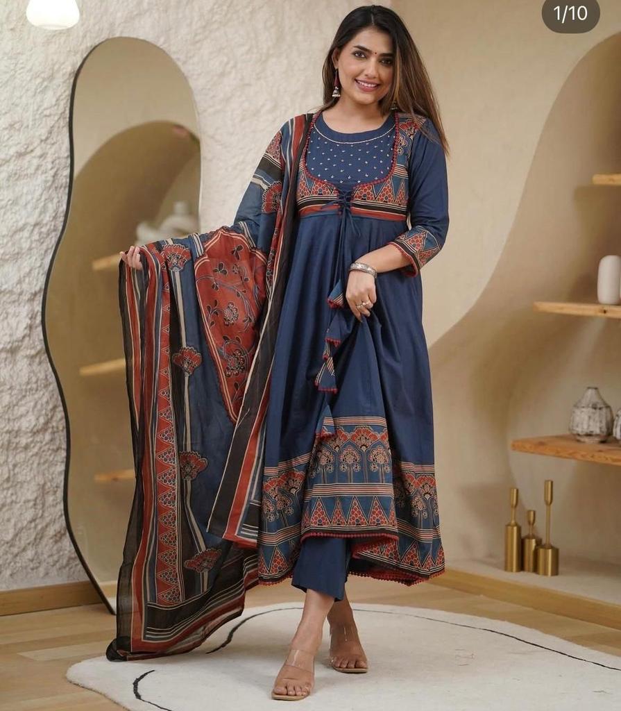 Indian Pakistanez Designer Kurta Pantaloni Dupatta Set Femei Bollywood Top Tunica Salwar Kameez Kurti