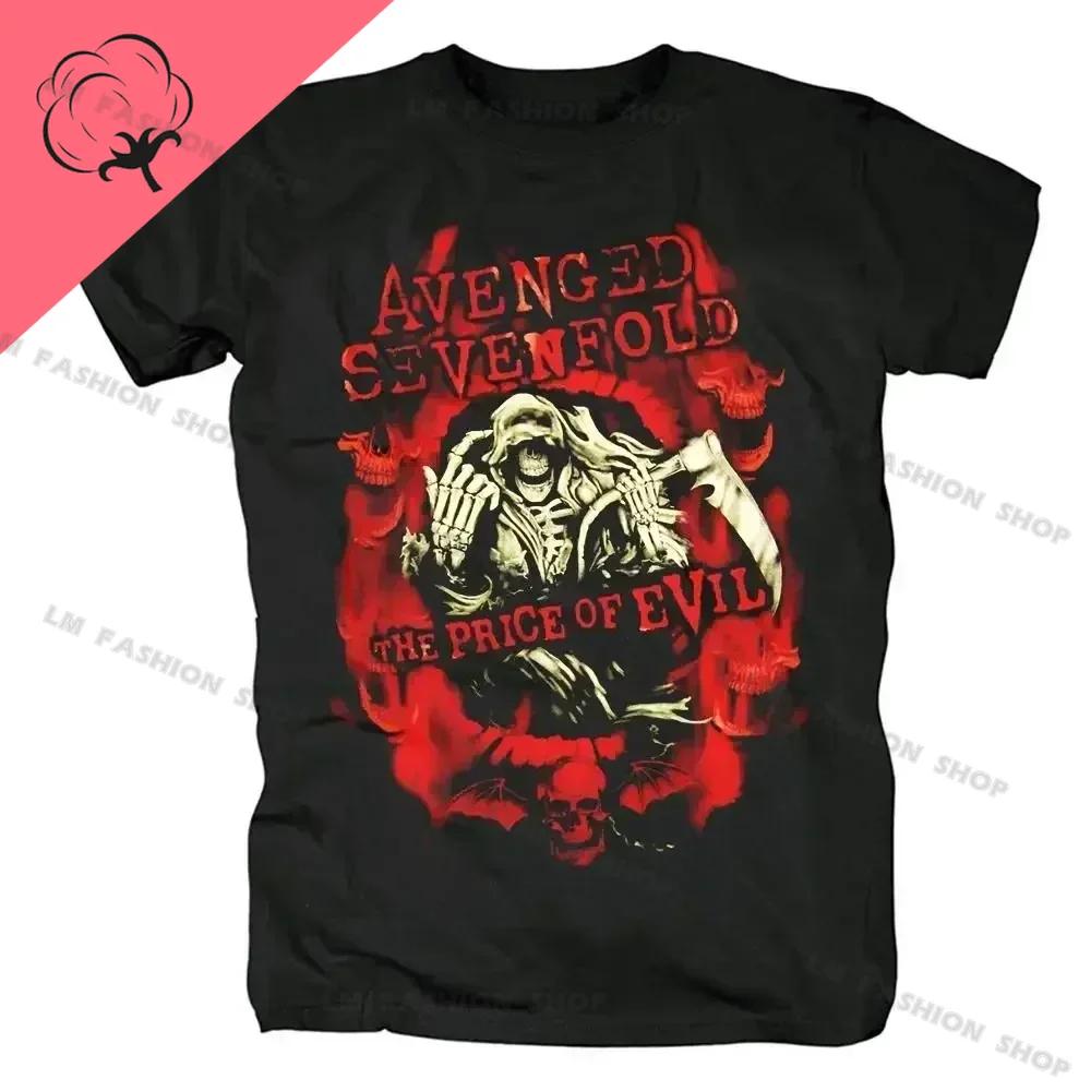 Avenged Sevenfold Metal Rock Grafický Potisk Krátký Rukáv 100% Bavlna Trička Hip Hop Módní Košile Nadměrné Tričko pro Muže Topy