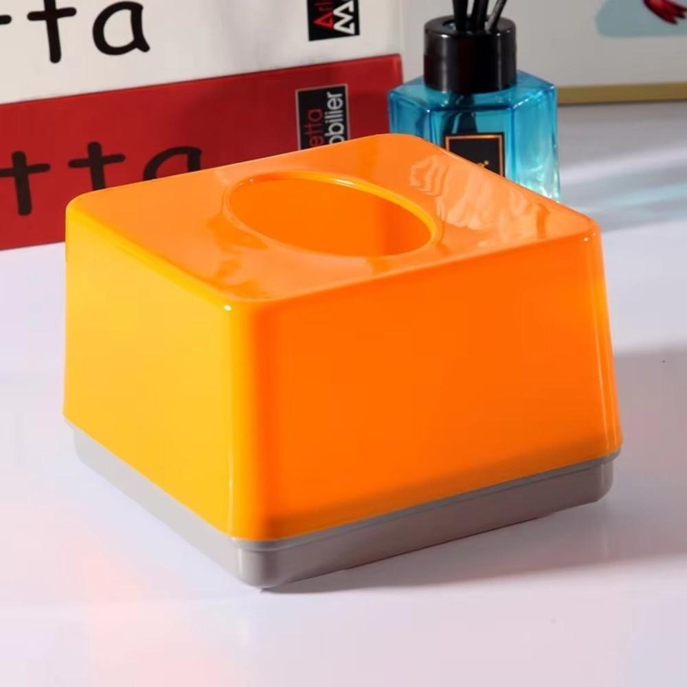Square Napkin Holder Solid Color Tissue Case New Tissue Box  Home Use