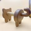 Charming Shiba Inu Toilet Paper Holder Handcrafted Solid Wood Bathroom Accessory with Adorable Dog Design, Minimalist Bamboo Decor for Dog Lovers