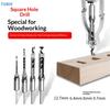Durable Square Hole Drill Bits 6.4/8/9.5/12.7mm Portable Woodworking Mortising Chisel Adapter For DIY Woodworking Drilling Tools