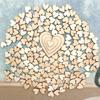 100Pcs 4Sizes Mixed Wood Wooden Love Heart Wedding Table Scatter Decor DIY Craft