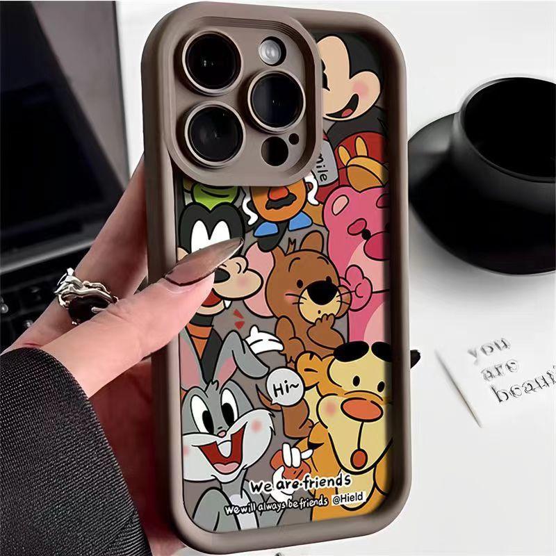 Cartoon Mickey Strawberry Bear Family iPhone11proamx Apple 11 Mobile Phone Case 11 Days Eye 11 Ladder 11 Tide